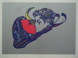 Rubens Gerchman - Beijo prateado