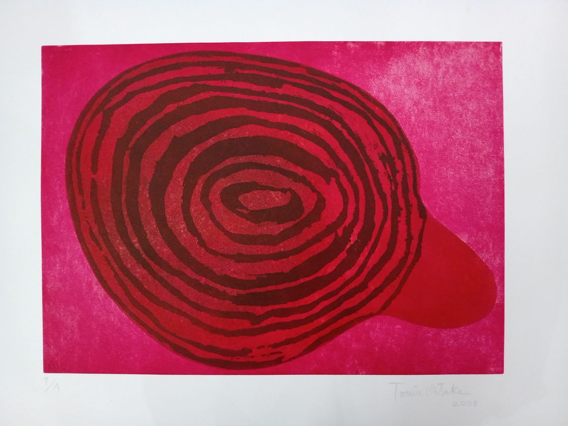 Tomie Ohtake - Abstrato em vermelho