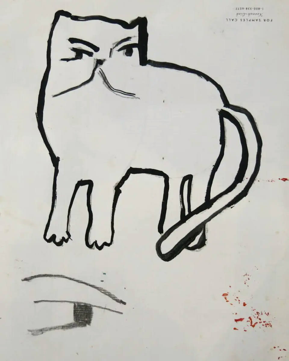 Aldemir Martins - Gato / Peixe no Verso
