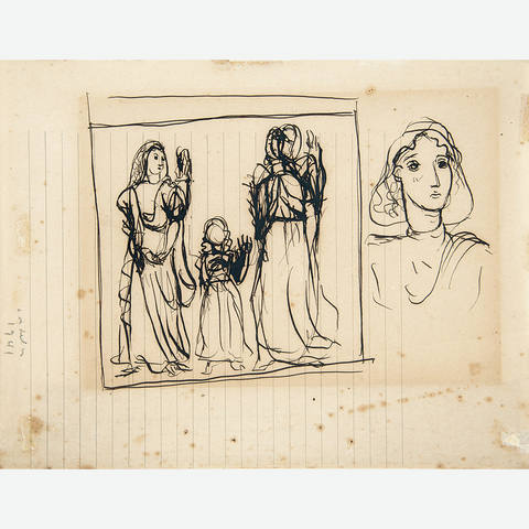 Sagrada Família e Cabeça de Mulher
