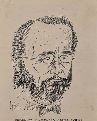 Lívio Abramo - Retrato de Federico Smetana