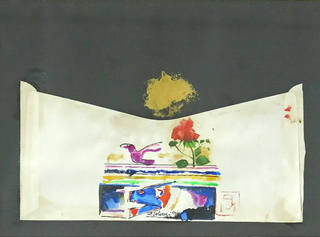Aldemir Martins - Peixe e pássaro (envelope) Data