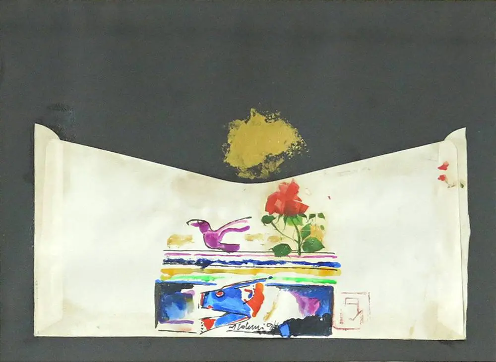 Aldemir Martins - Peixe e pássaro (envelope) Data