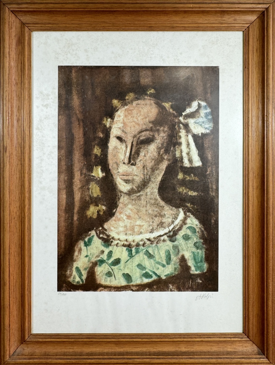 Alfredo Volpi - Menina com laço de fita