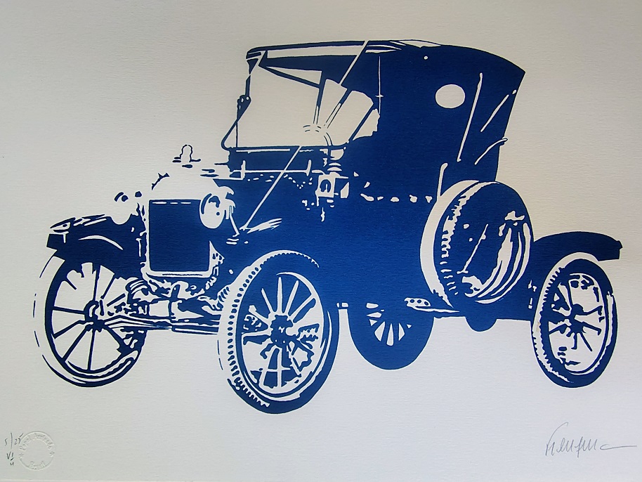 Carro Antigo Azul