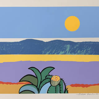 Aldemir Martins - Paisagem com cactus