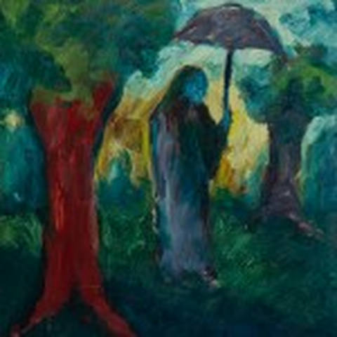 Figura com Guarda-Chuva