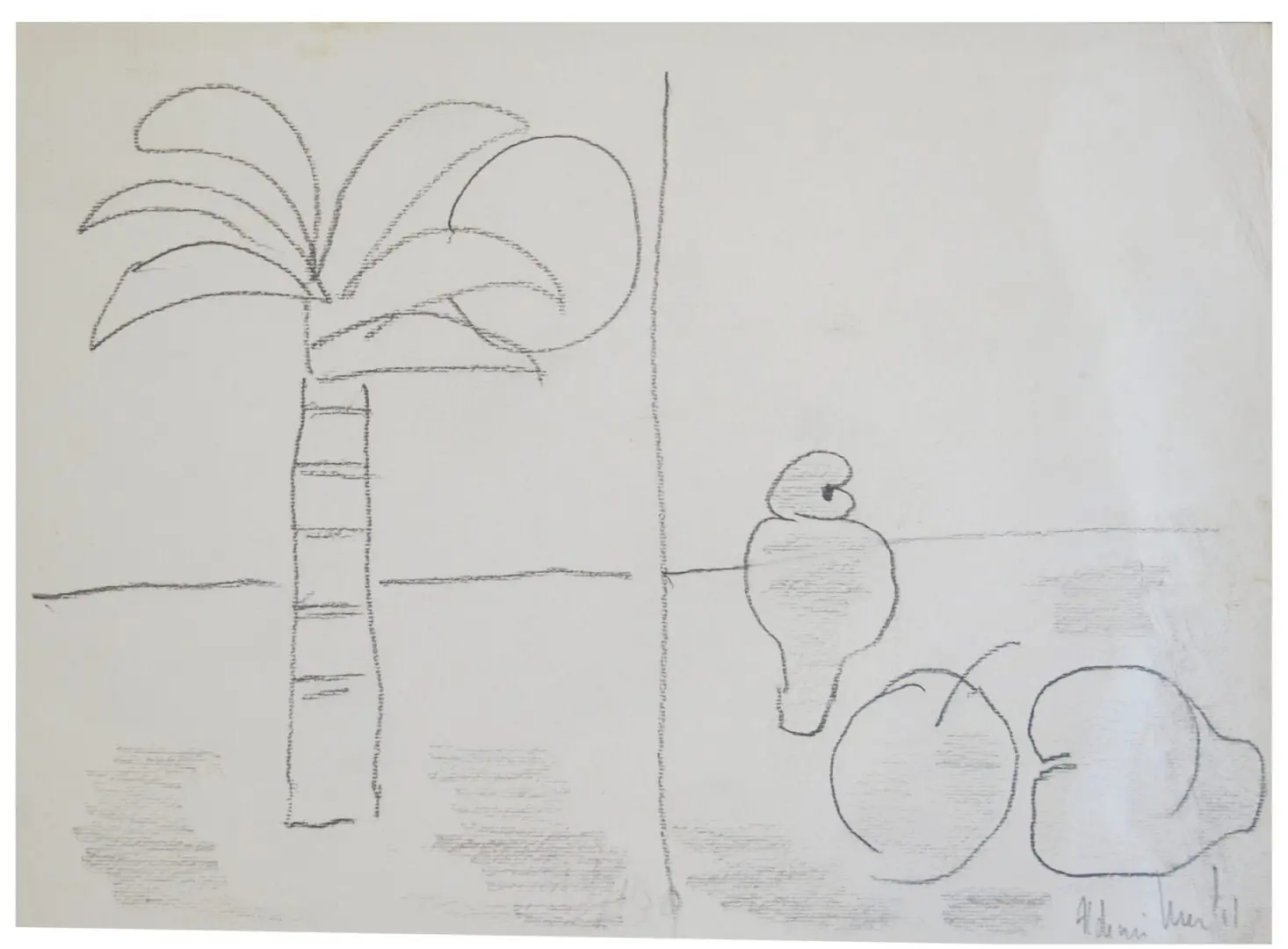 Aldemir Martins - Paisagem e Frutas