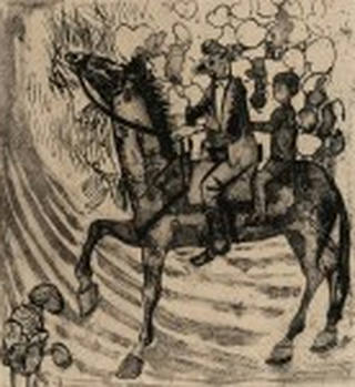 Candido Portinari - Homem a Cavalo com Menino na Garupa – da série Menino de Engenho