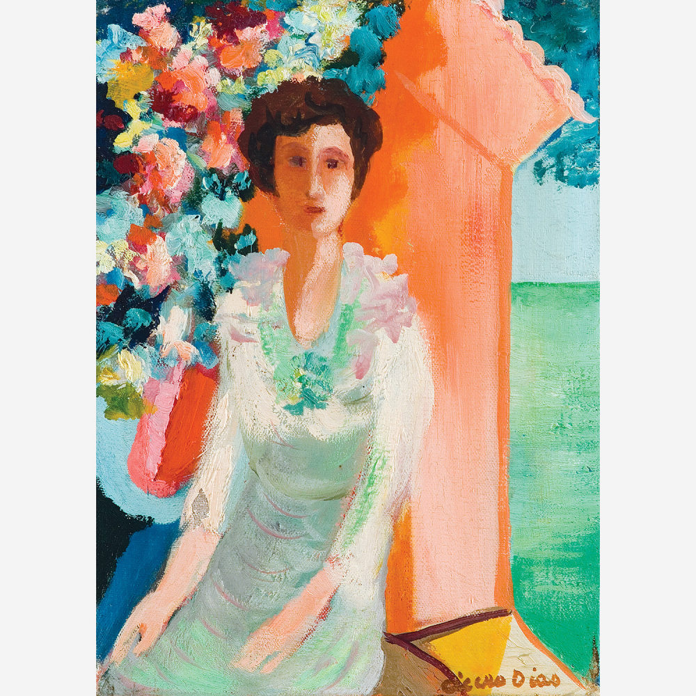 Cícero Dias - Mulher e flores