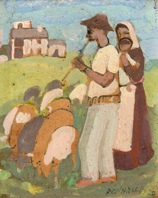 Fulvio Pennacchi - Família Pastorando Ovelhas - Pendant