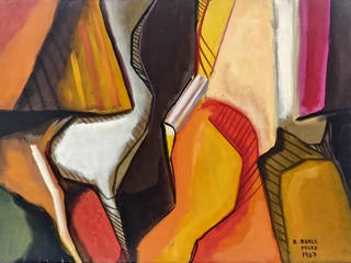 Roberto Burle Marx - Abstrato - acrílica sobre tela -