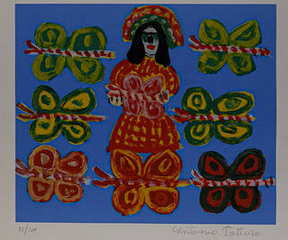 Antonio Poteiro - Figura e borboletas