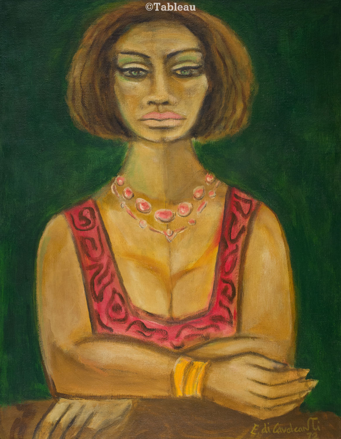 Emiliano di Cavalcanti - Mulata de vermelho