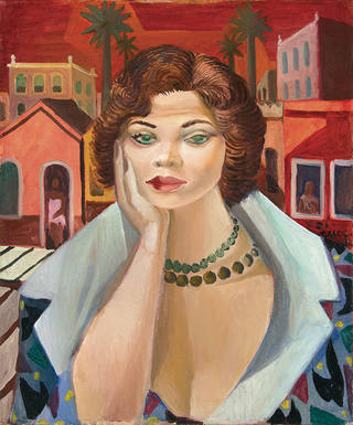 Emiliano di Cavalcanti - Mulher das Casas Vermelhas