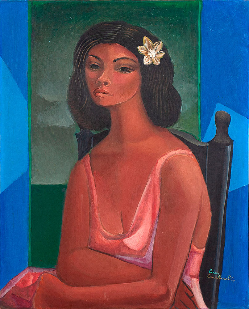 Mulher com Flor no Cabelo