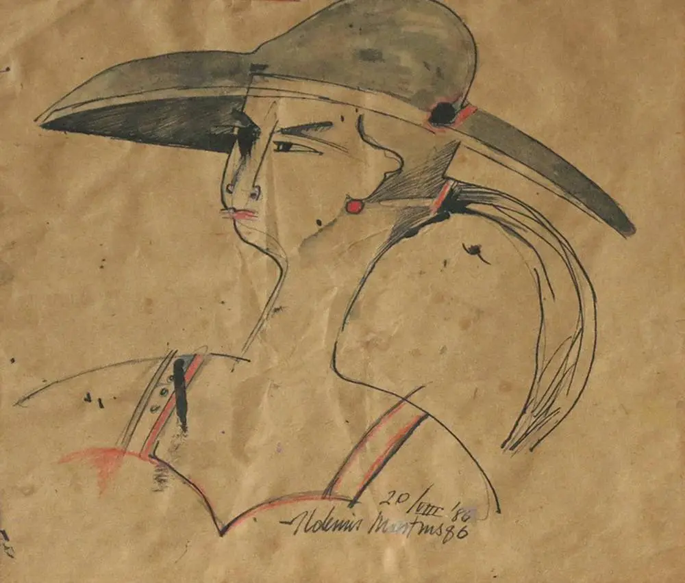 Mulher com chapéu