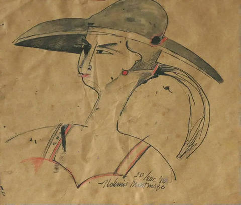 Mulher com chapéu