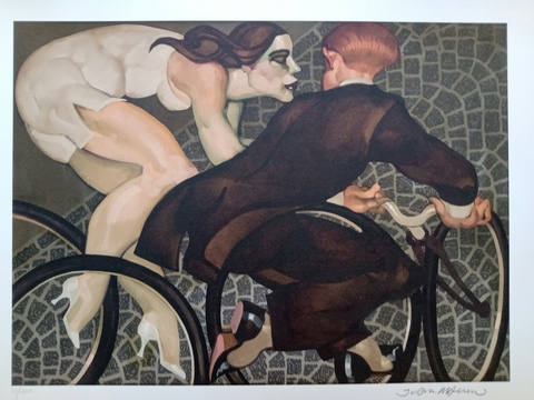 Casal na bicicleta