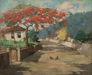 Milton Dacosta - Paisagem com flaboyant