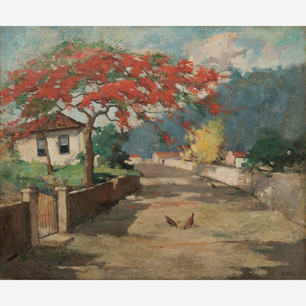 Milton Dacosta - Paisagem com flaboyant