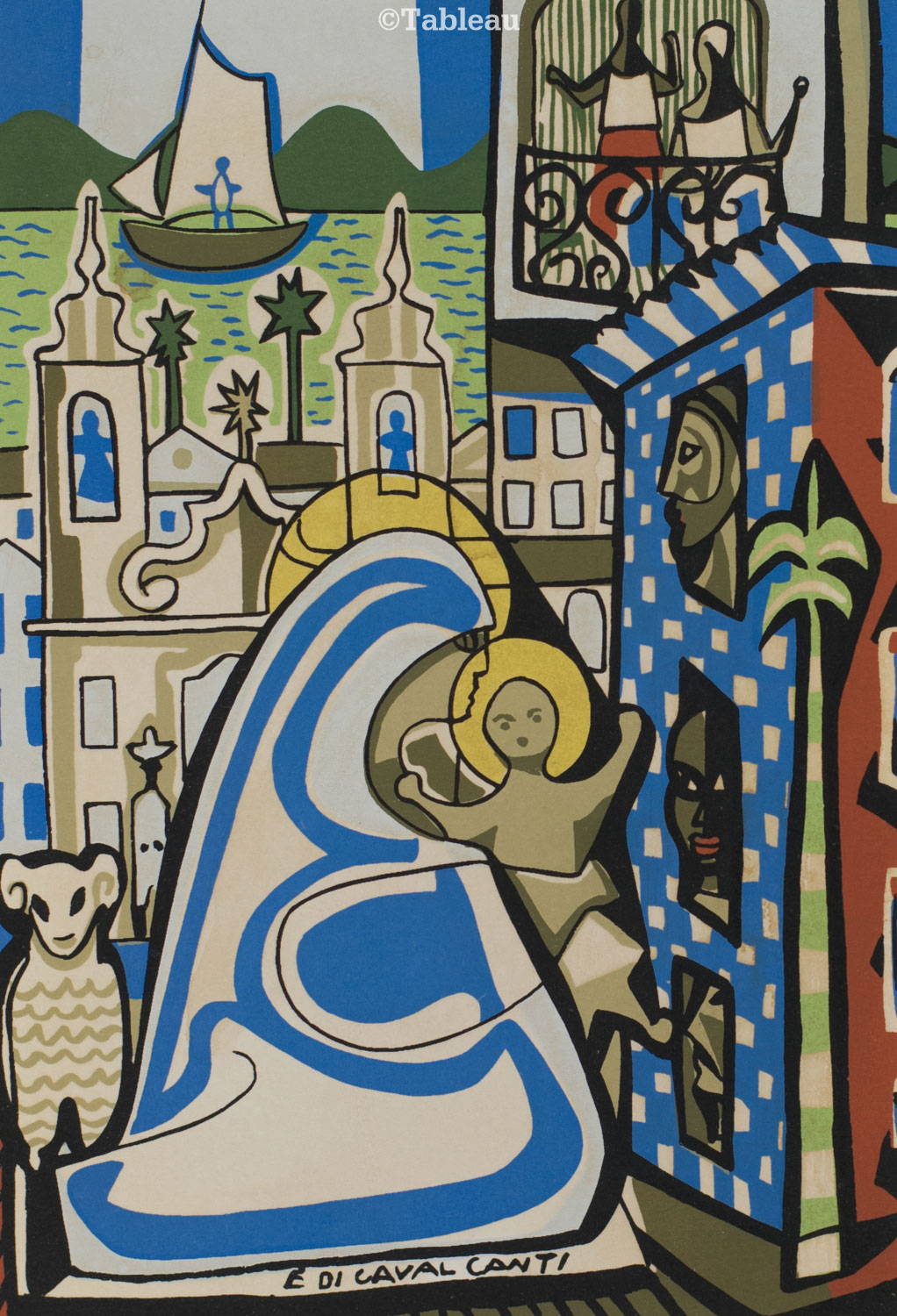 Emiliano di Cavalcanti - Paisagem de Salvador