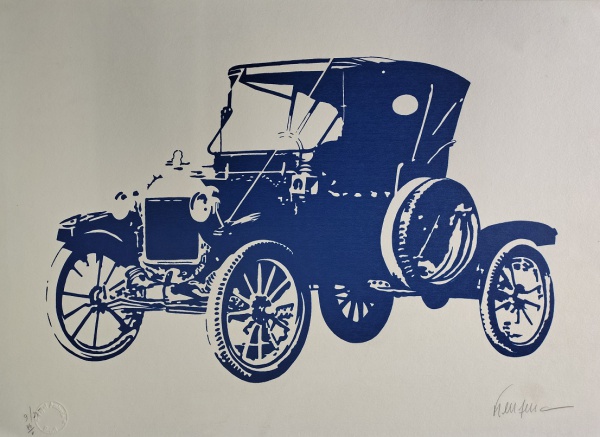 Carro Antigo Azul