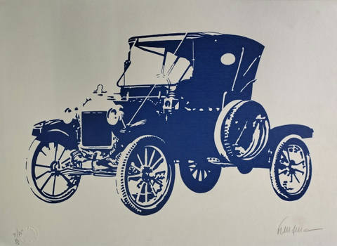 Carro Antigo Azul