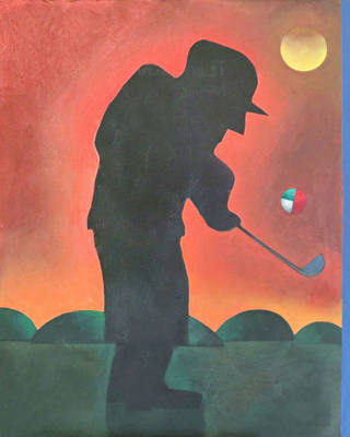 Inos Corradin - Golfista ao Pôr do sol