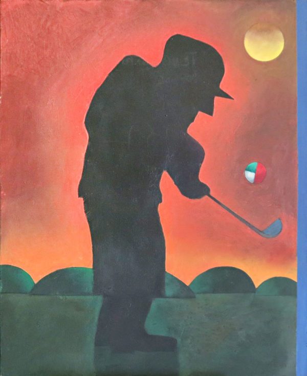 Golfista ao Pôr do sol
