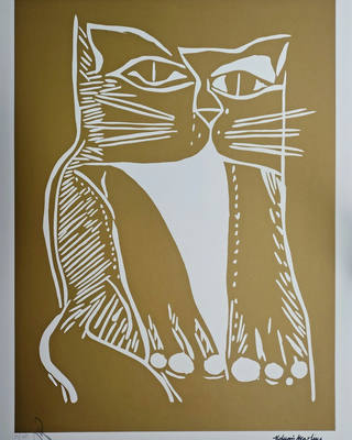 Aldemir Martins - Gato Verde Musgo