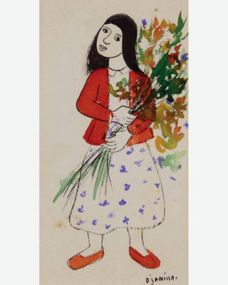 Djanira da Motta e Silva - Mulher com flores