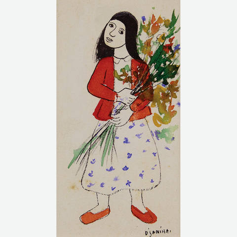 Mulher com flores