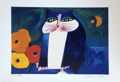 Gato com Flores