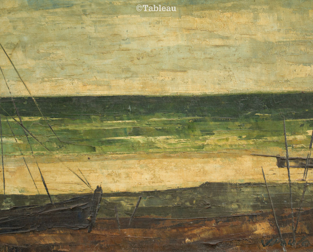 José Paulo Moreira da Fonseca - Marinha com barcos