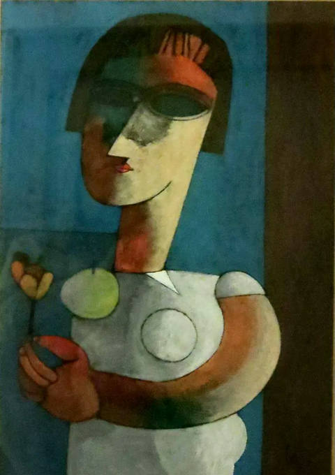 Lady with Flower