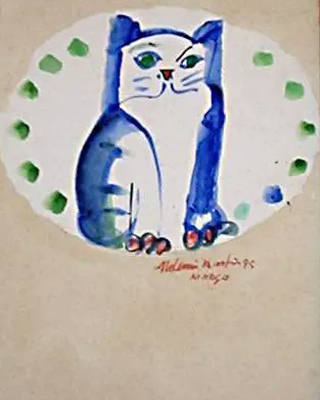Aldemir Martins - Gato azul